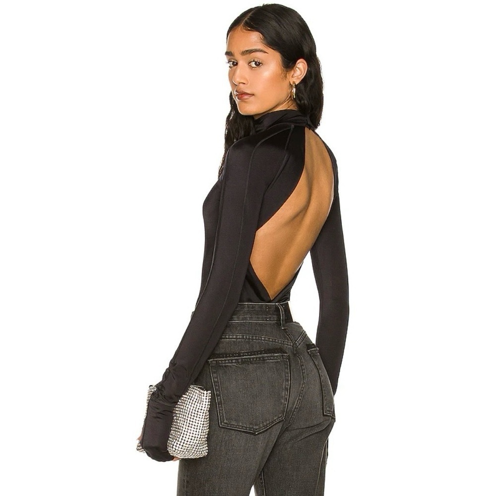 NWT Revolve HAH We Are Hot As Hell Gloves Off Bodysuit in Noir, Size Large